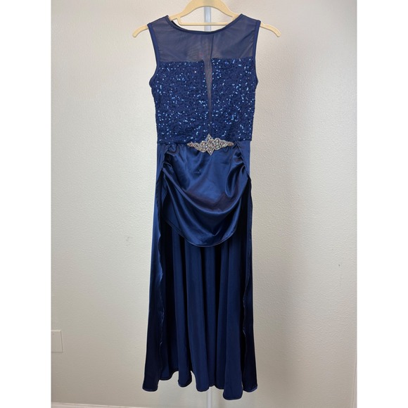 Weissman Other - Weissman Navy Blue Sequin Lyrical Dance Costume Dress Kids Size SA Rhinestone
